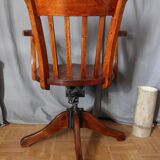 American office chair in natural wood