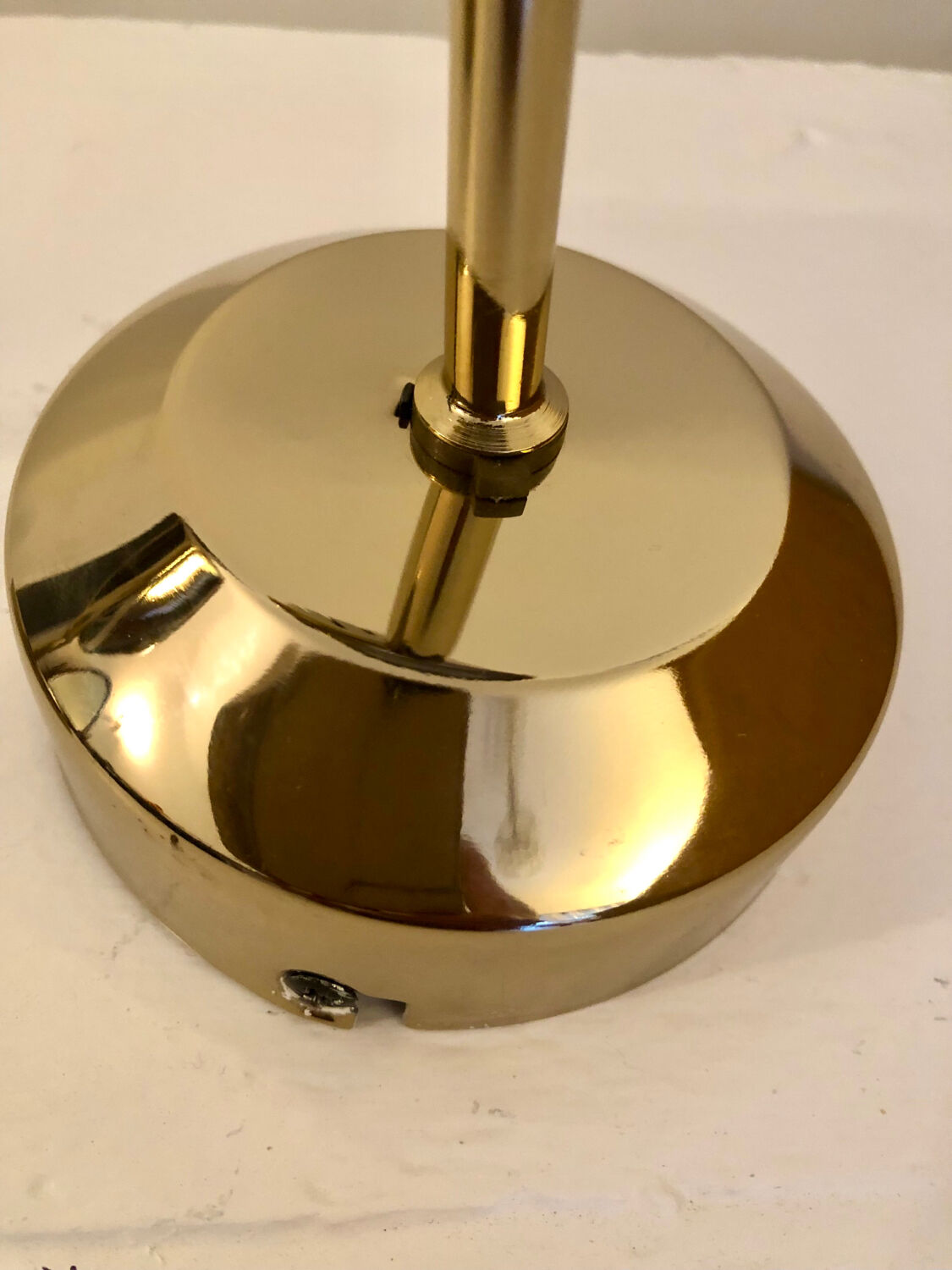 Vintage Fase adjustable wall lights in gold metal.