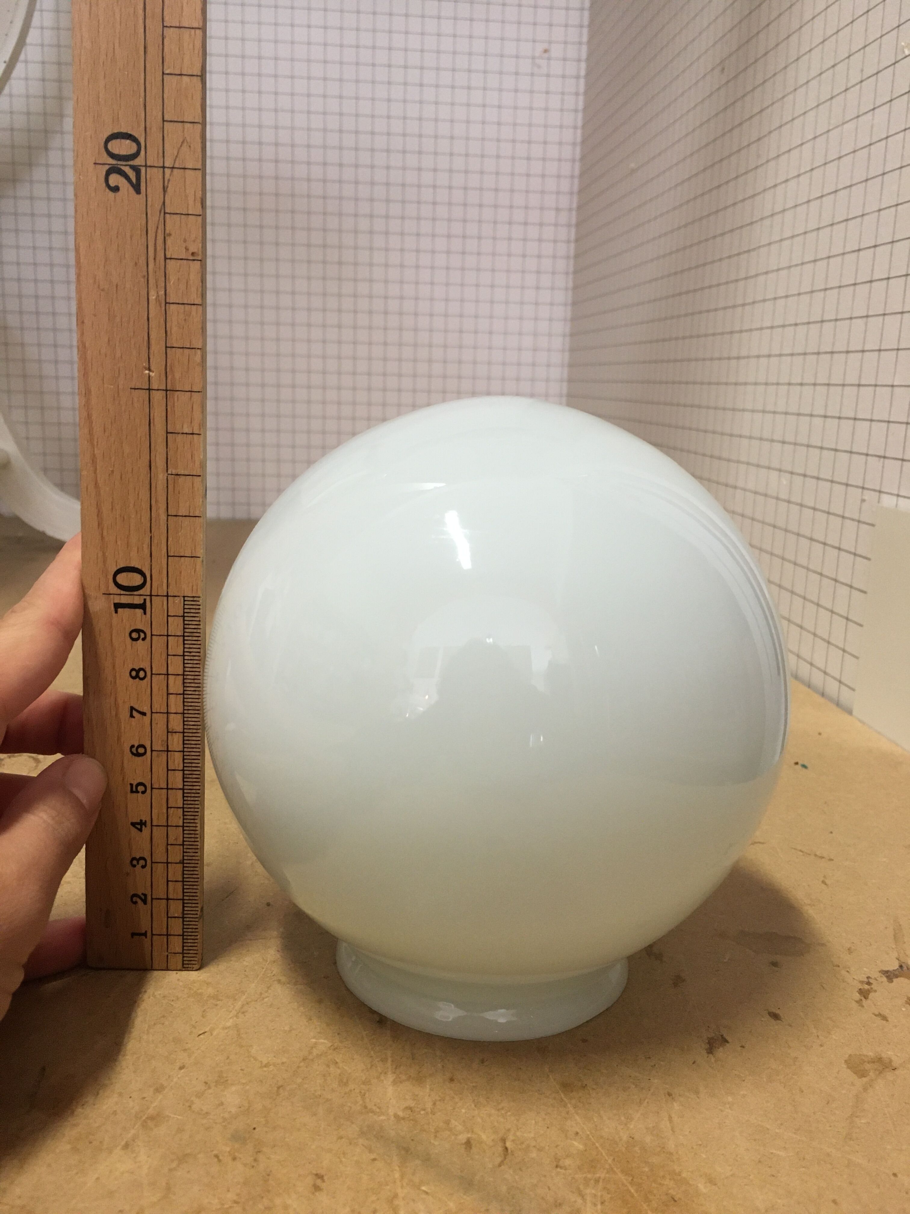 Globe en verre blanc ø15 cm