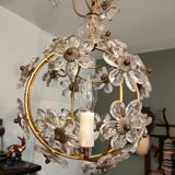 antique chandelier with crystal drops
