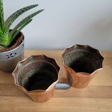Two copper pots HE Villedieu