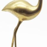 Brass heron statue