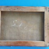 Oil on canvas still life bouquet of artist's signature flowers