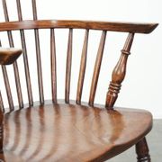 Antique English Windsor highback chair from the 19th century