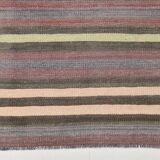 5x7 Shades Of Grey Rug, Handmade Wool Rug, 153x220Cm Antique Kilim Rug