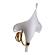 Applique fleur de lys blanche, verre de murano, Italie, 1970