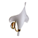 Applique fleur de lys blanche, verre de murano, Italie, 1970