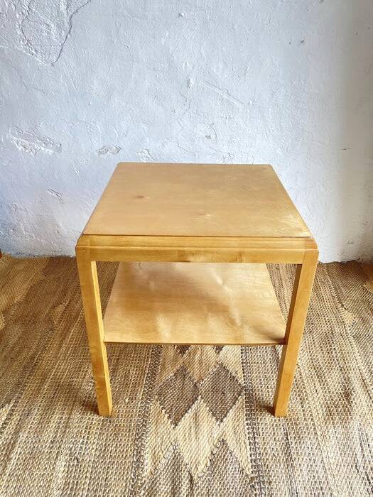 Swedish modern birch side table, late 20th century