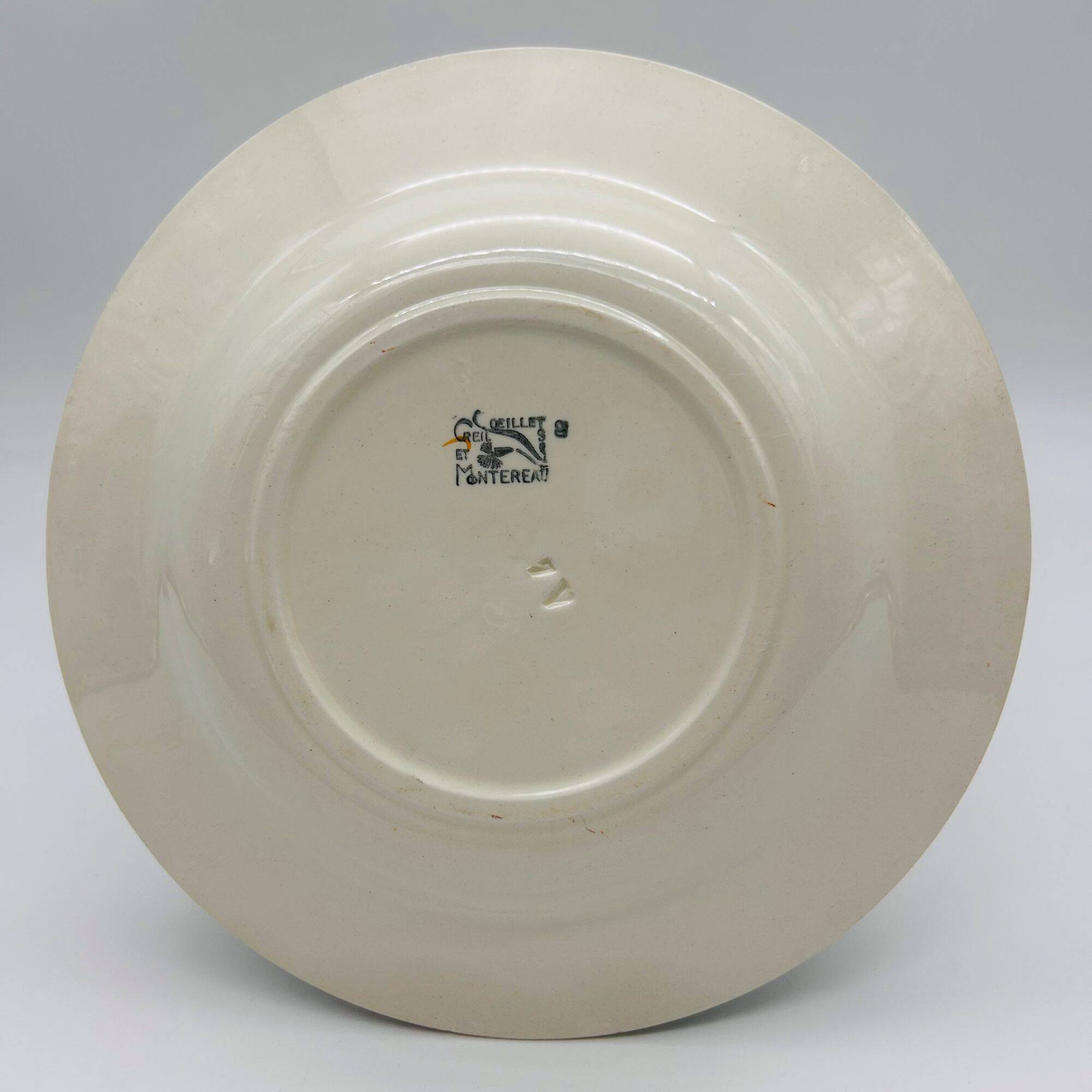 6 Deep Plates, Creil and Montereau – Pansy Model.