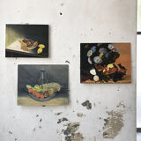 Canvas oil fruit and flowers