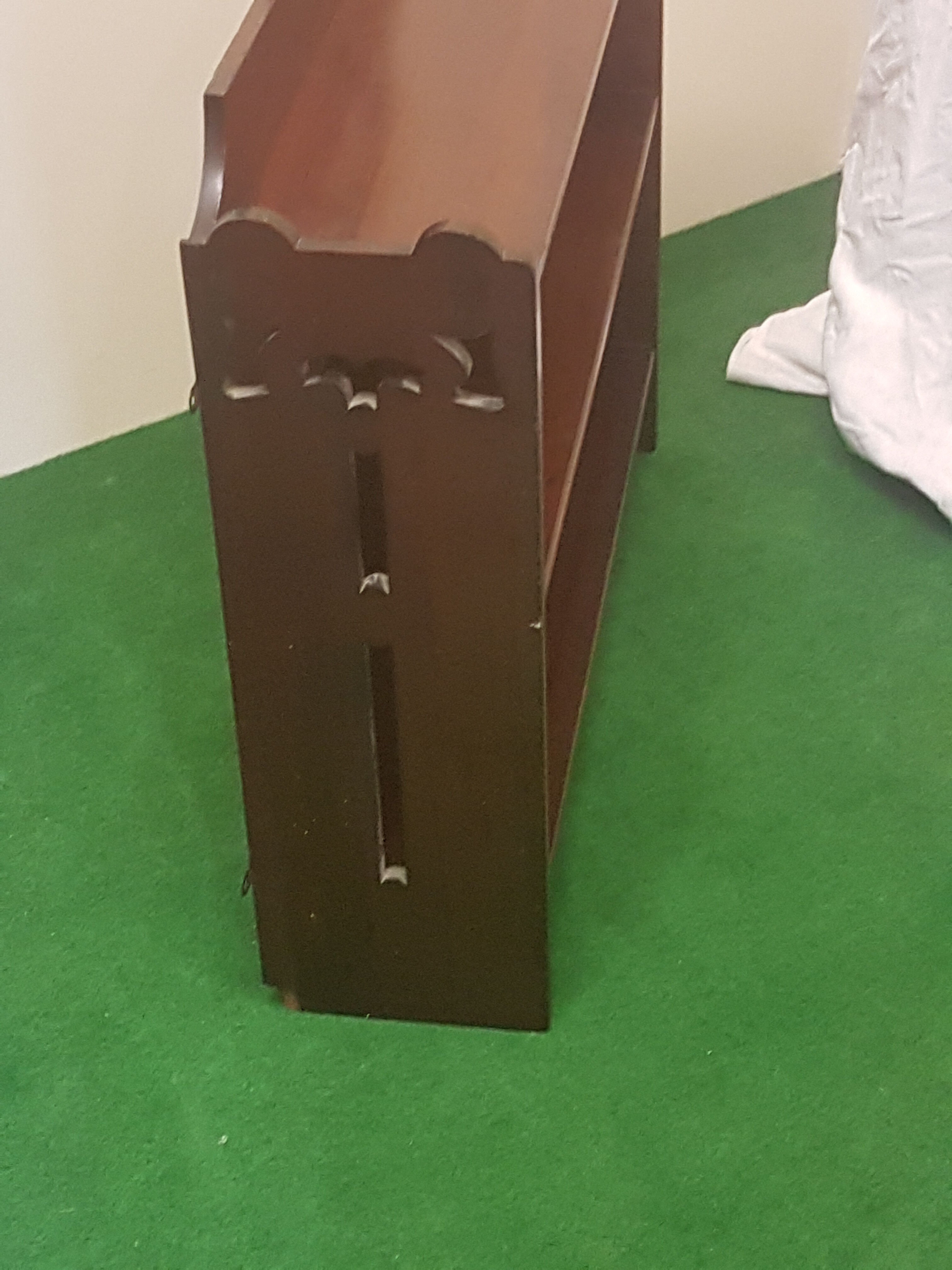 Art nouveau mahogany shelf