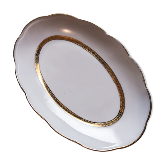 White porcelain ravier with gilding