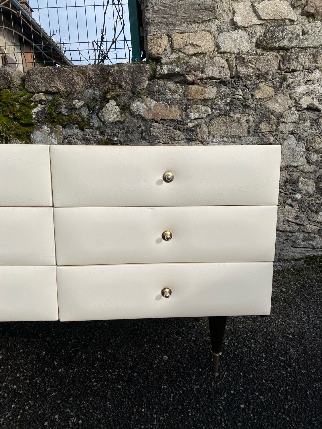 VINTAGE DRESSING TABLE WITH 6 DRAWERS 1960-1970 ROGER LANDAULT
