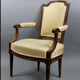 Pair of Louis XVI convertible chairs in moulded wood