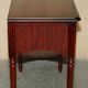Small console with two drawers in hardwood finish.