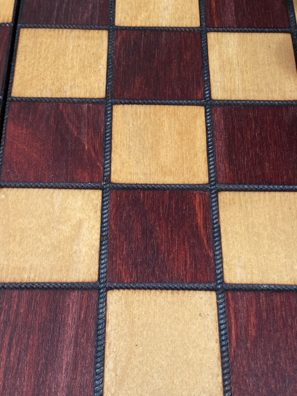 Wooden checkers game