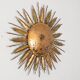 Hollywood Regency Old Sun Golden Flush Mount Light Es