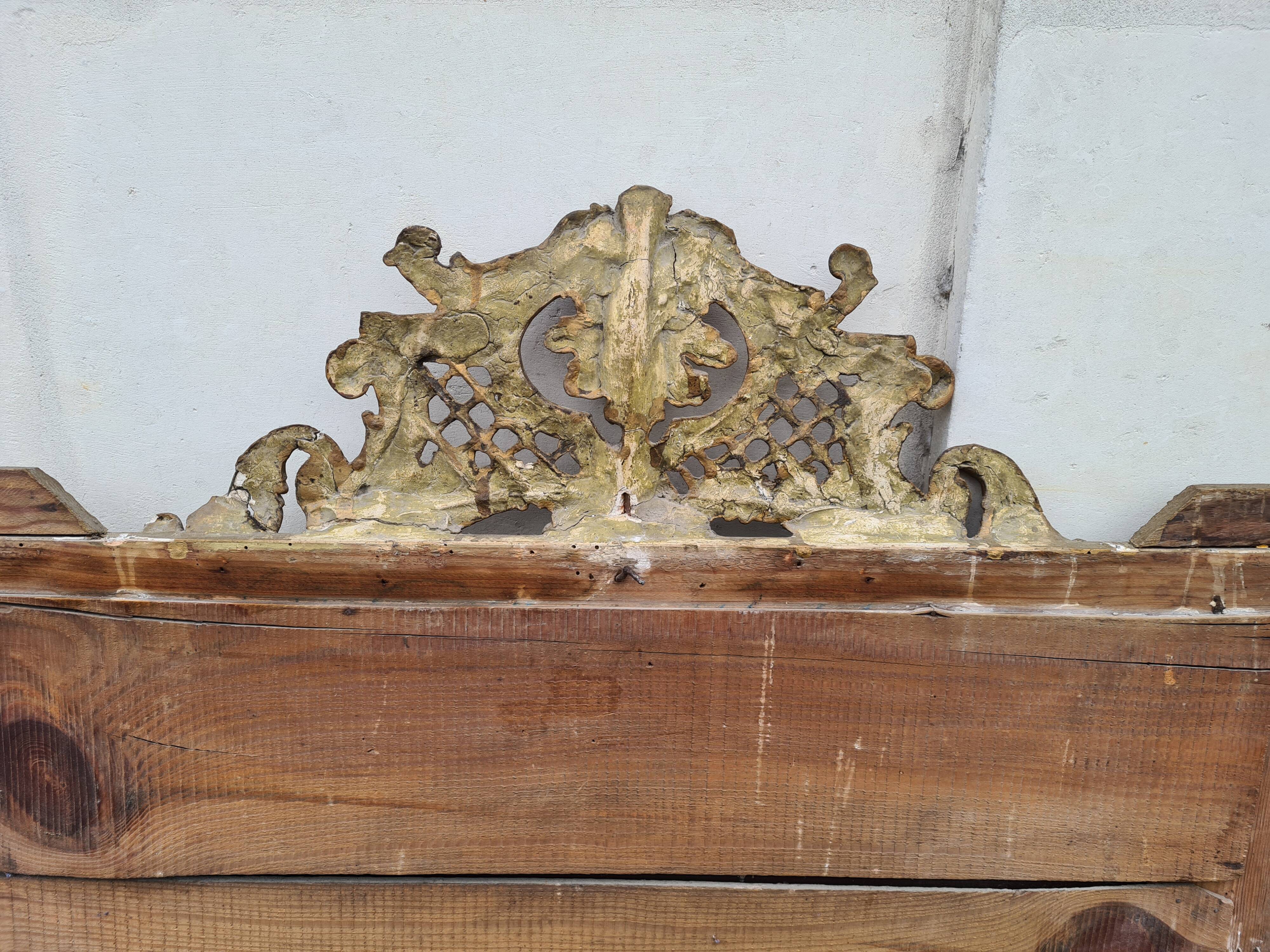 Golden pediment mirror