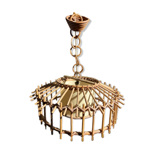 suspension rotin vintage