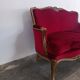 Red Louis XV living room