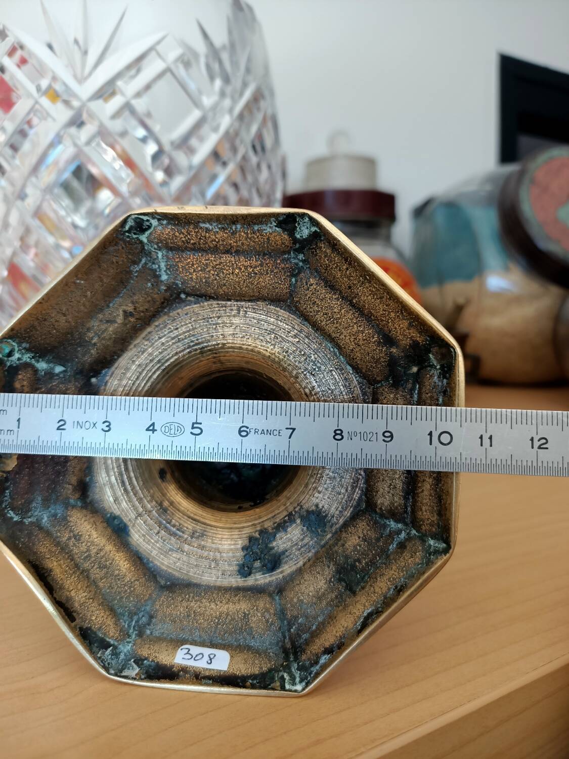 Gilded bronze candle holder