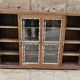 Ancien buffet vitré Art déco en teck birman