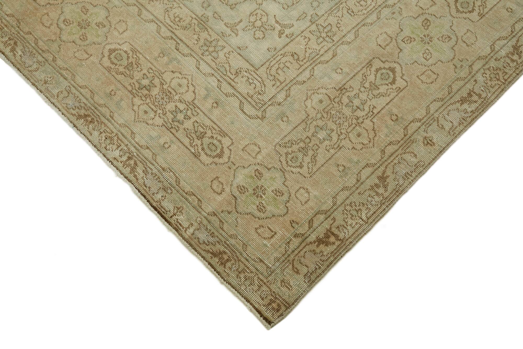 Handmade Oriental Decorative 1980s 245 cm x 349 cm Beige Wool Carpet