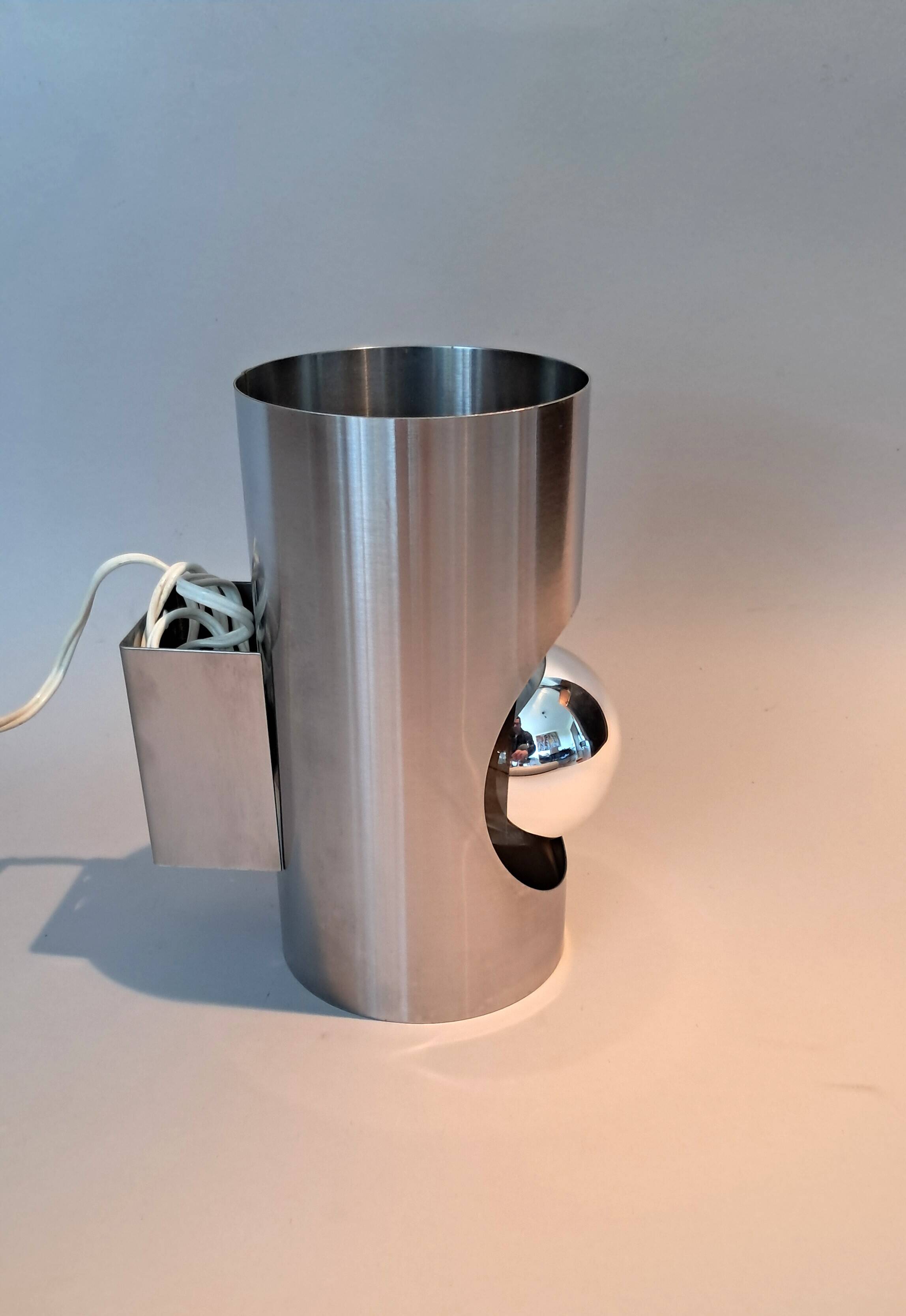 Oxar brushed aluminum wall light 1960/70.