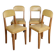 4 vintage leather chairs (yellow/ochre)