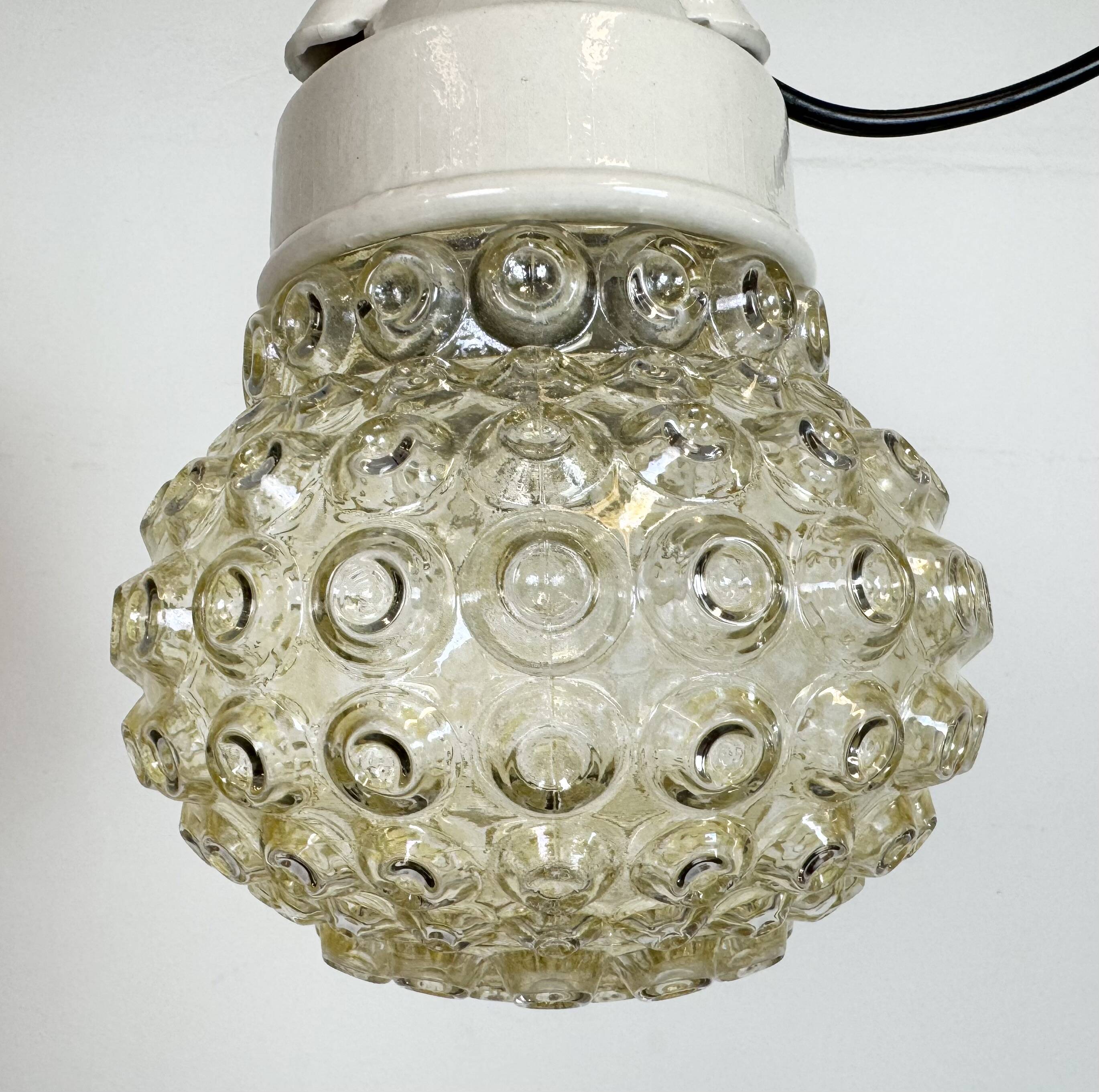 Vintage White Porcelain Pendant Light, 1970s