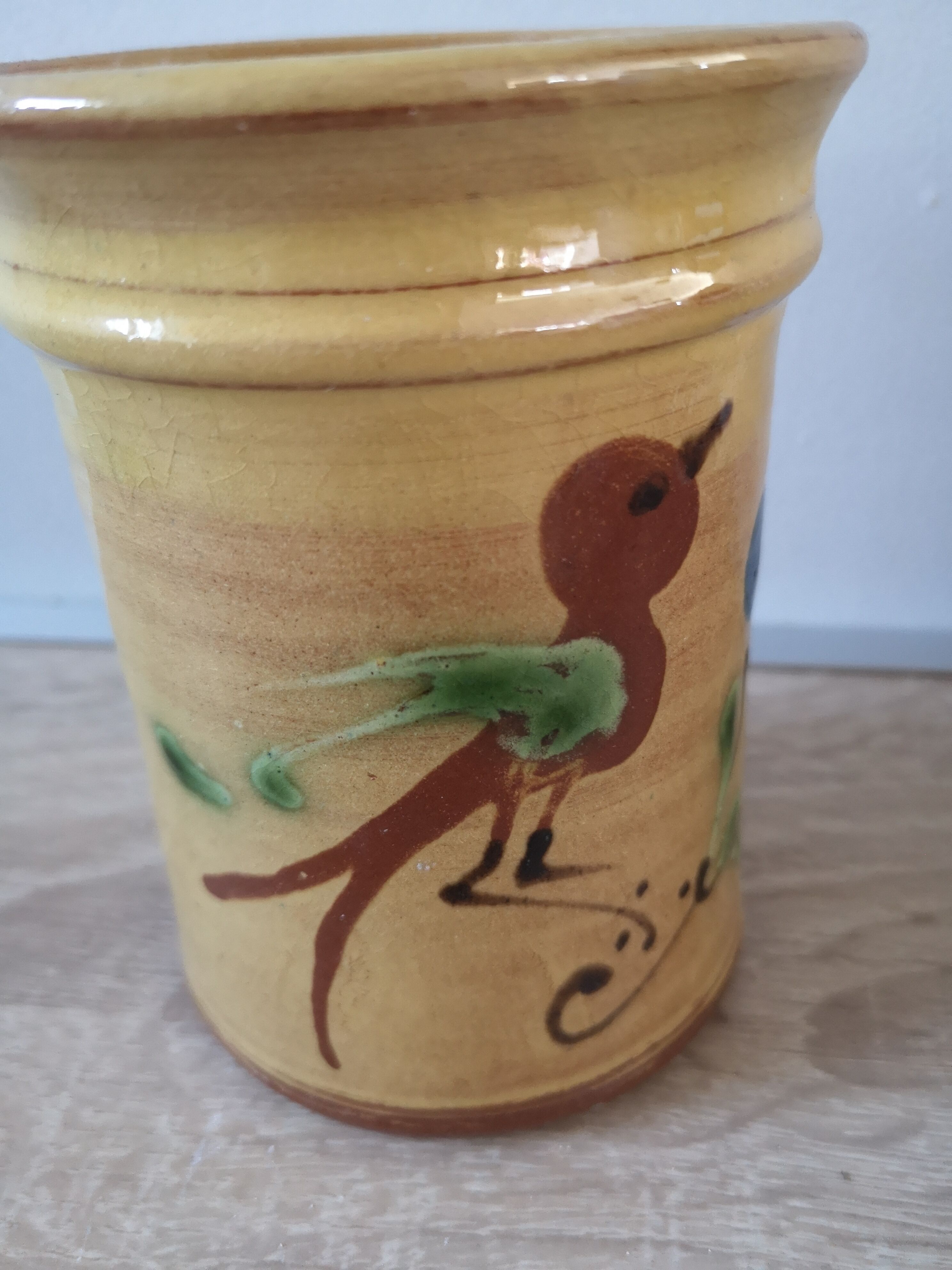 Hand-painted utensil pot