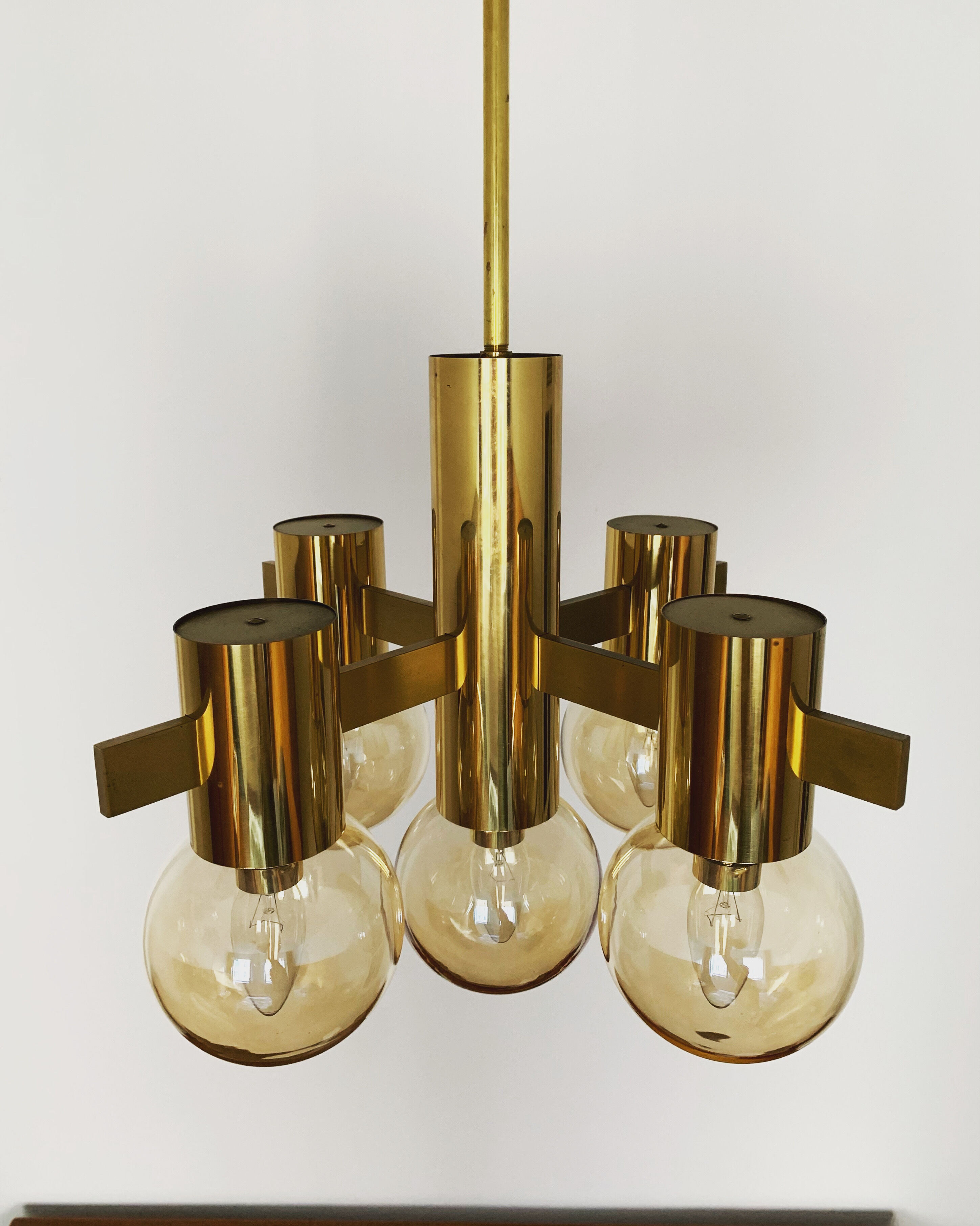 Swedish brass chandelier model 1892 by Hans Agne Jakobsson