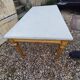 Louis XVI style coffee table in old gilded wood with marble top