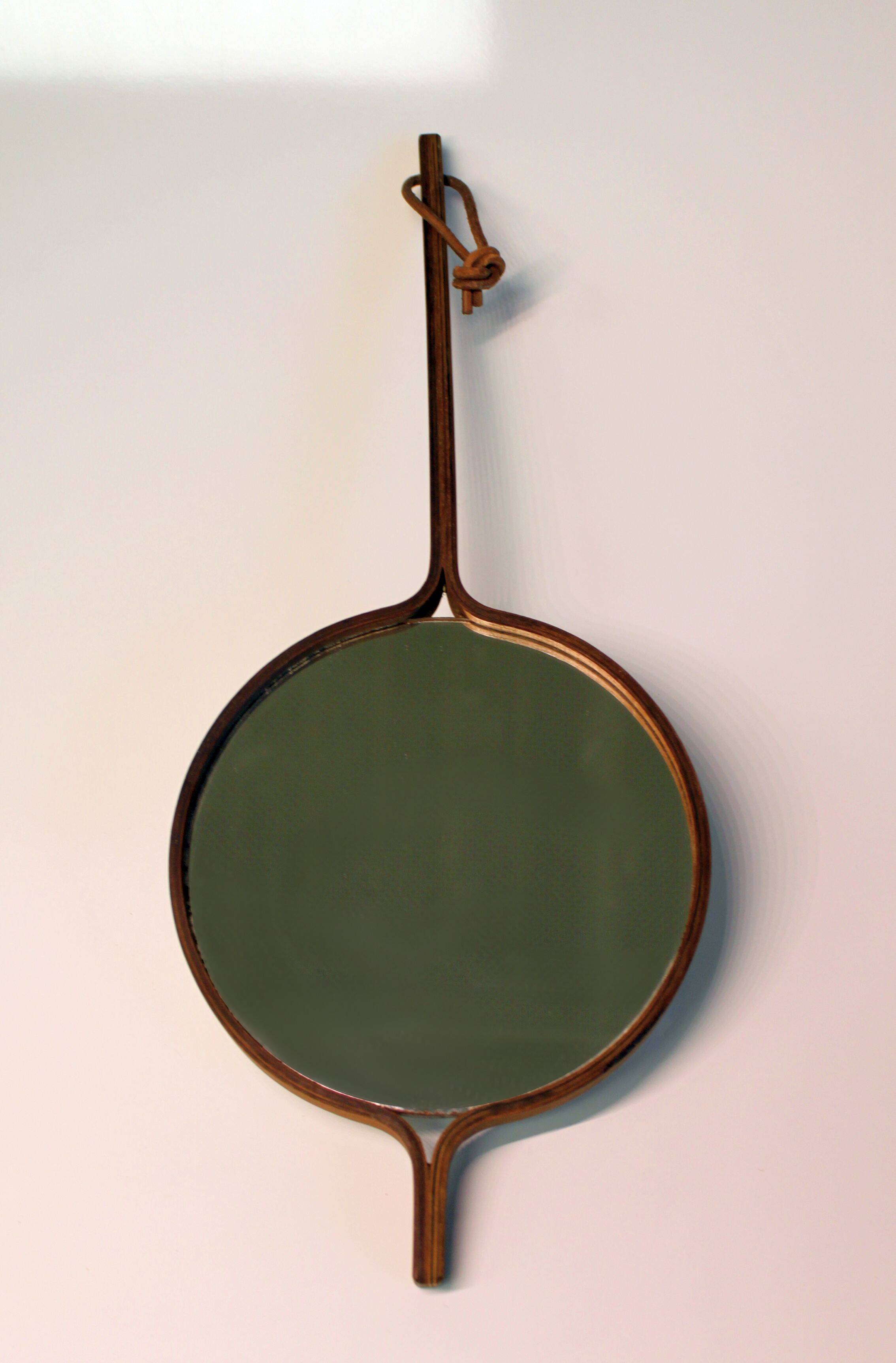 Teak mirror by Bech & Starup for Den Permanent Copenhagen, 1960.