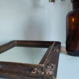 Small rectangular mirror with mercury glass "Leluc"
