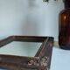 Small rectangular mirror with mercury glass "Leluc"