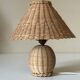 Lampe rotin vintage annees 60