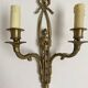 Pair of antique gilt bronze wall lights, Louis XVI style