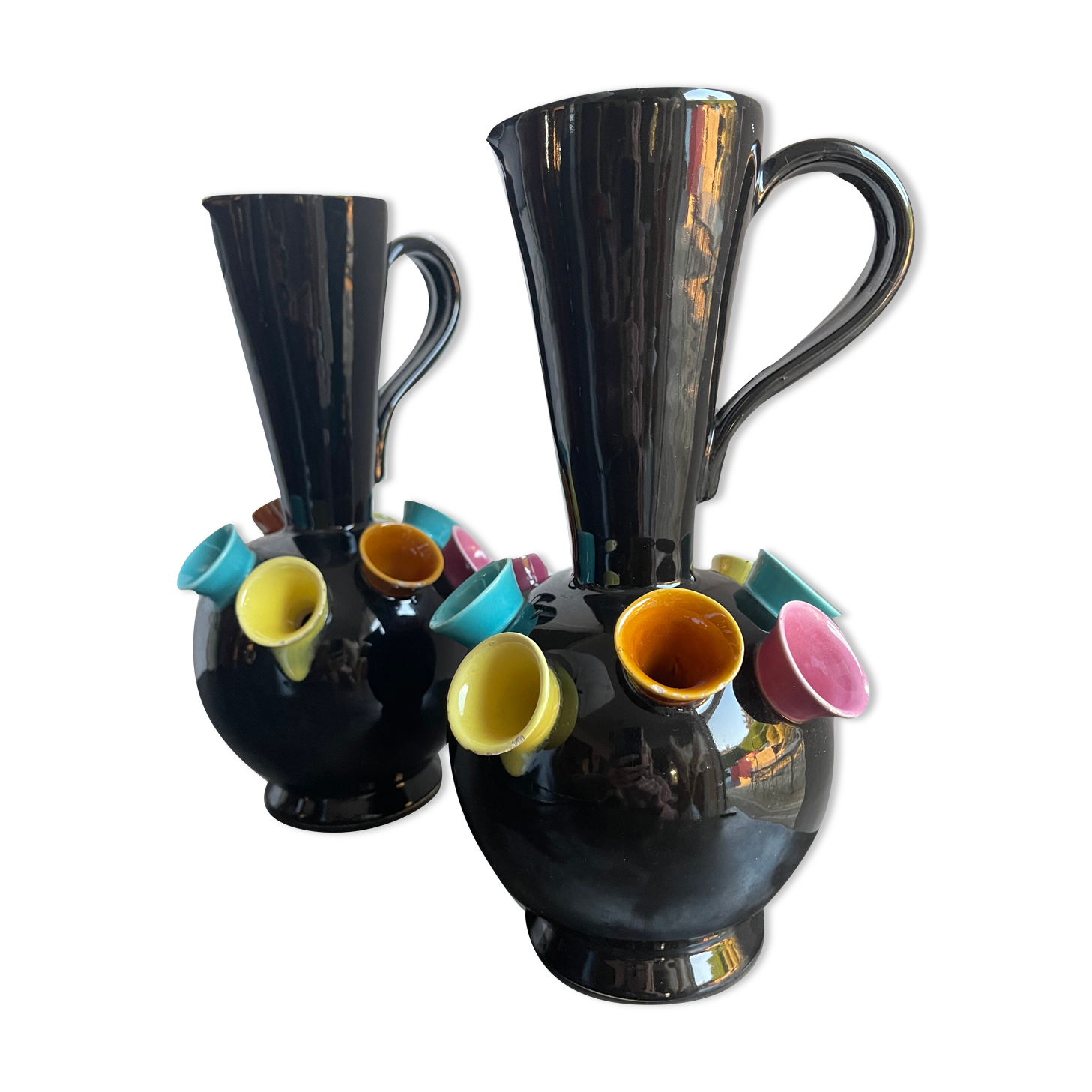 Pair of vintage Ray Camart Vallauris vases 50/60