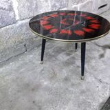 Table basse vintage pieds fuseaux