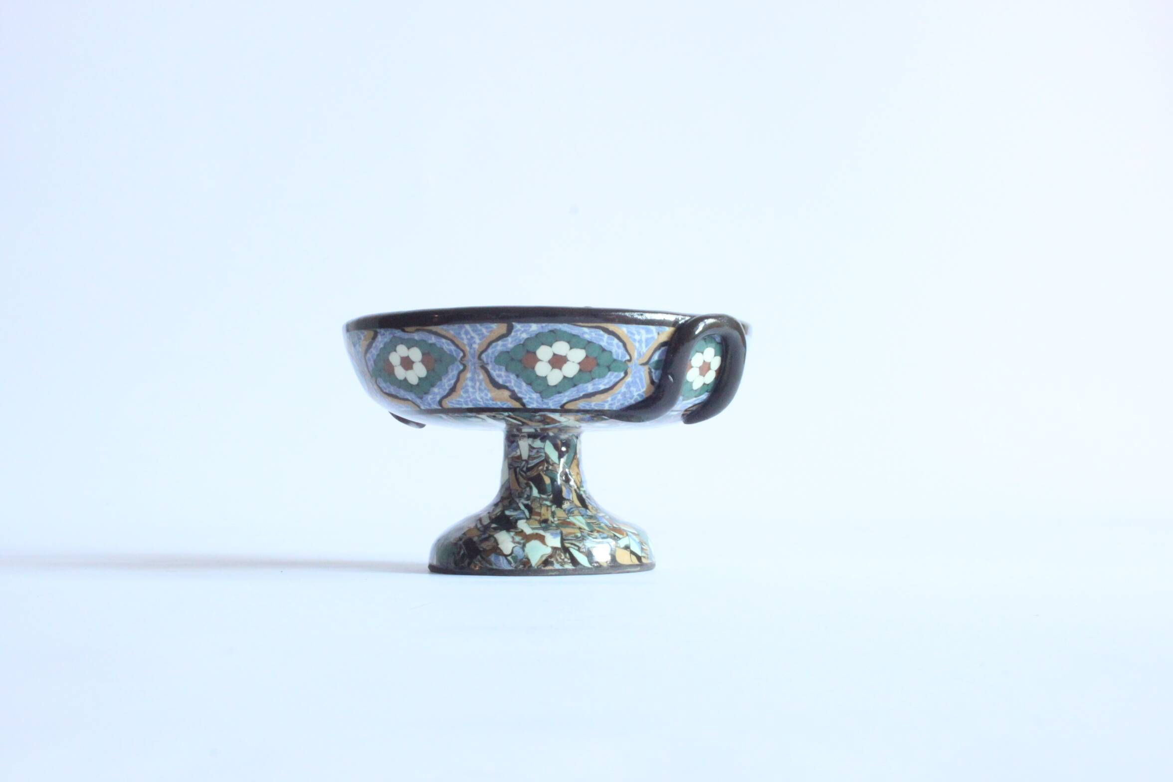 Taza en mosaïque Art déco par Jean Gerbino, 1930