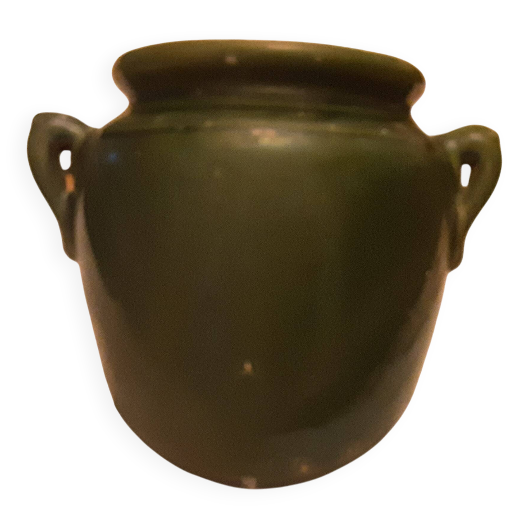 CACHE POT POTTERY DIEULEFIT DROME GREEN
