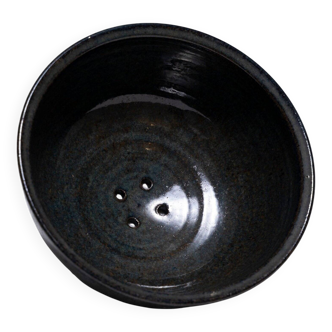 Coupe en faïence à fond percé, françois jarlov, 1990s