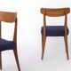 Set of 3 Danish Teak Chairs 1960s, Vintage Mid Century Dining Chairs, Dark