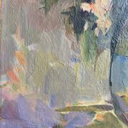 Antique painting, Still life with wild flowers, signed, 20th century
