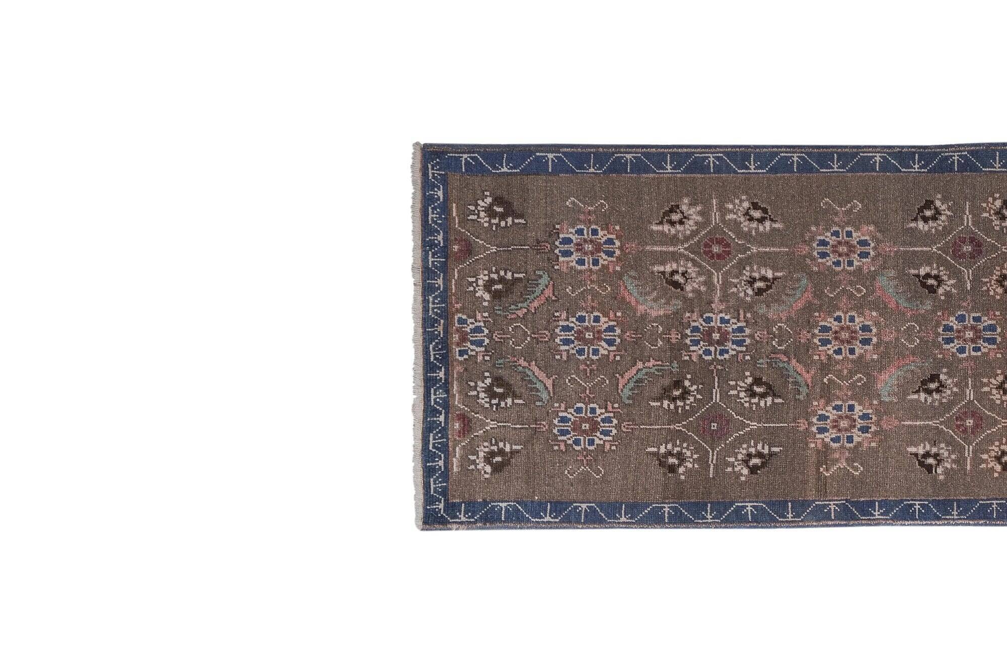 Vintage Turkish hallway rug 79x230 cm