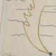 Lithograph, double profiles, Jean Cocteau