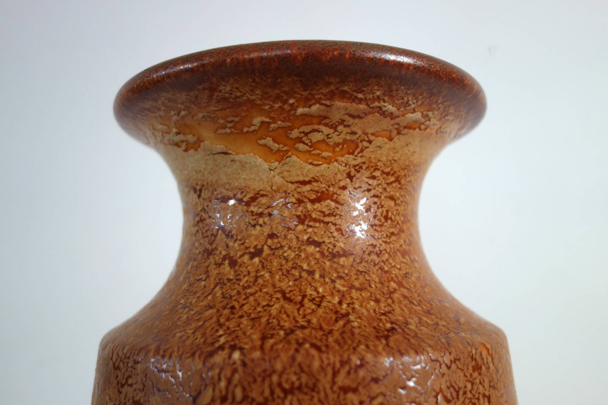 Large Scheurich vase, fat lava decor, 60s