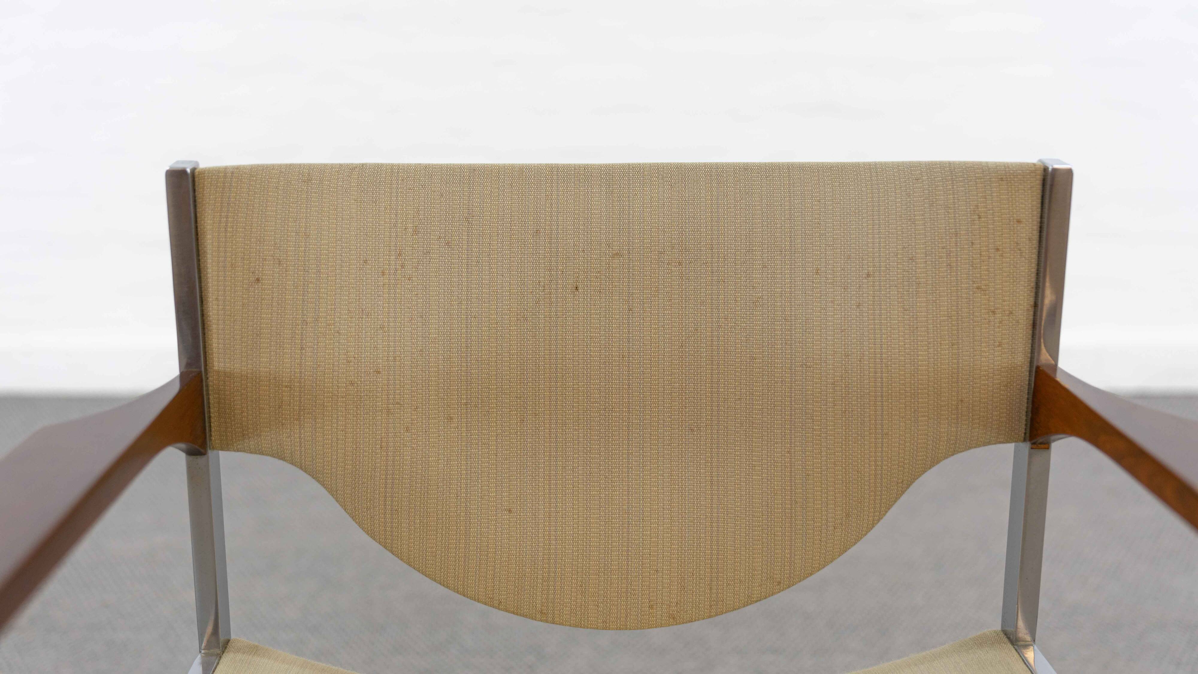 Pair club chairs, model 206 by lübke, 60s