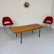 Antique Wilhelm Renz designer wooden coffee table, vintage Scandinavian style, 1960s